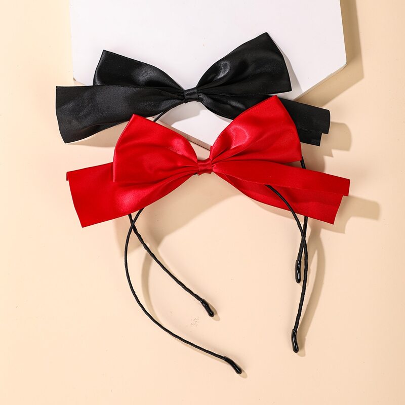 

2pcs Bow Decor Headband, Multicolor