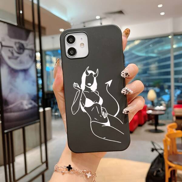 

Figure Graphic Phone Case, Black and white