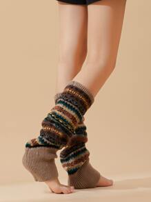 Color Block Leg Warmers - Multicolor - View 3