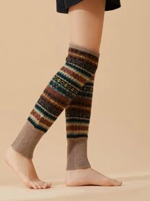 Color Block Leg Warmers - Multicolor - View 4