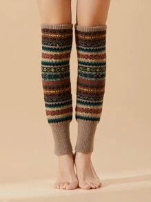 Color Block Leg Warmers - Multicolor - View 5