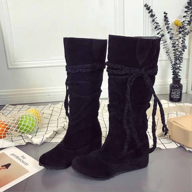 

Lace Up Sock Boots, Black