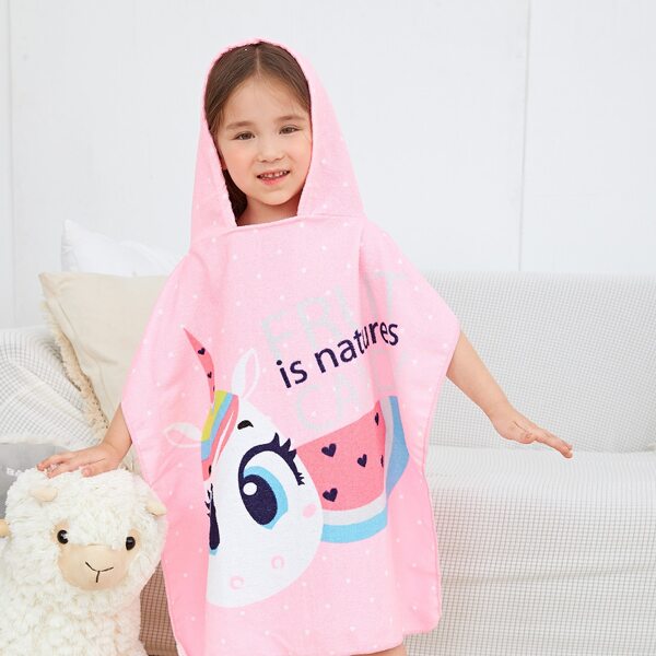 

Kids Cartoon Unicorn Print Bath Towel, Multicolor
