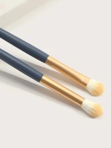 5pcs Eyeshadow Makeup Brush Set,Eyebrow Brush,Eyeshadow Brush,Spoolie,Spoolie Brush - Blue - View 3