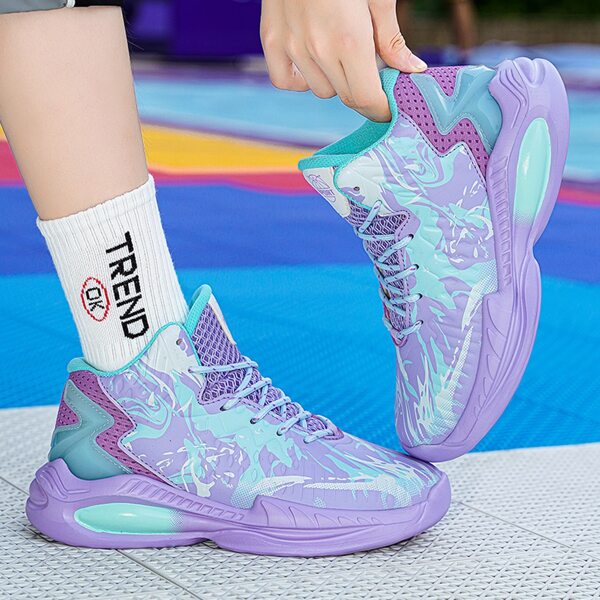 

Girls Colorblock Lace-up Front Sneakers, Multicolor