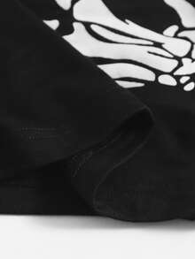 SHEIN Skeleton Hand Bandeau - Black and White - View 3