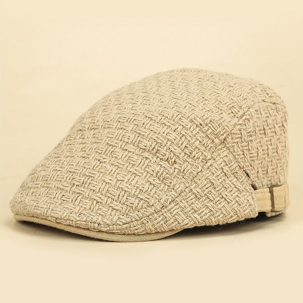 

Men Solid Beret, Khaki