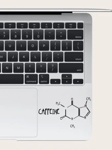 1sheet Letter Graphic Laptop Sticker - Black - View 1