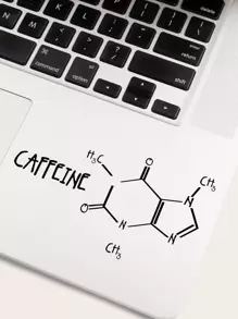 1sheet Letter Graphic Laptop Sticker - Black - View 2