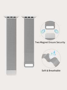 Vỏ 3 trong 1 & Phim bảo vệ màn hình & Dây đeo đồng hồ Tương thích với Apple Watch - Bạc - Xem 3