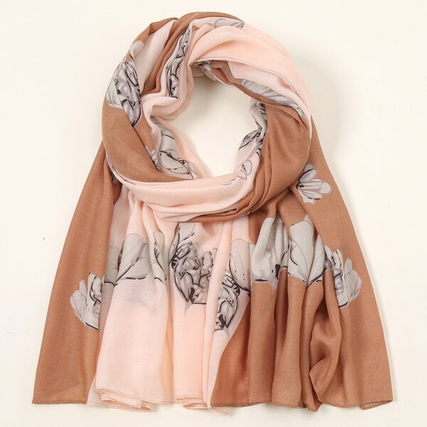 

Flower Print Scarf, Multicolor
