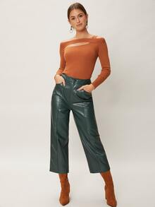 MOTF X Brooks Nader WOOL MIX CUT-OUT JUMPER - Burnt Orange - View 7