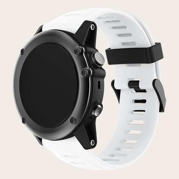 

Silicone Plain Watchband For Garmin Fenix3, White