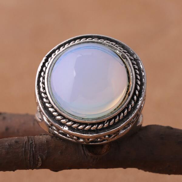 

1pc Vintage Ring, Baby blue
