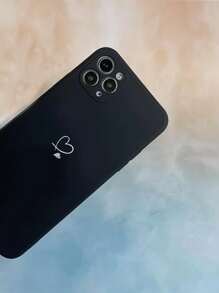 Heart Pattern Phone Case - Black and White - View 3