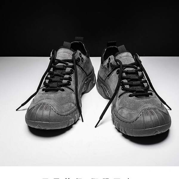 

Men Hollow Out Lace Up Front Sneakers, Grey