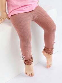 Toddler Girls Rabbit Decor Leggings - Pink - View 2