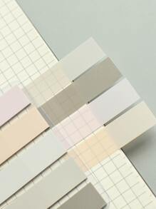 100入組矩形形狀便利貼 - 杏色 - 查看 3
