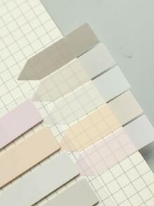 1入組素色便利貼標籤貼紙2.95*2.17英寸100張每個 - 卡其色 - 查看 3