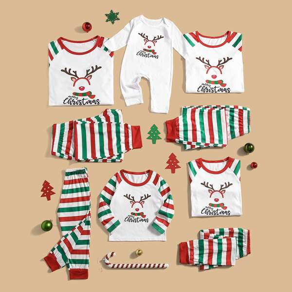 

Baby Christmas Slogan Tee Jumpsuit, White
