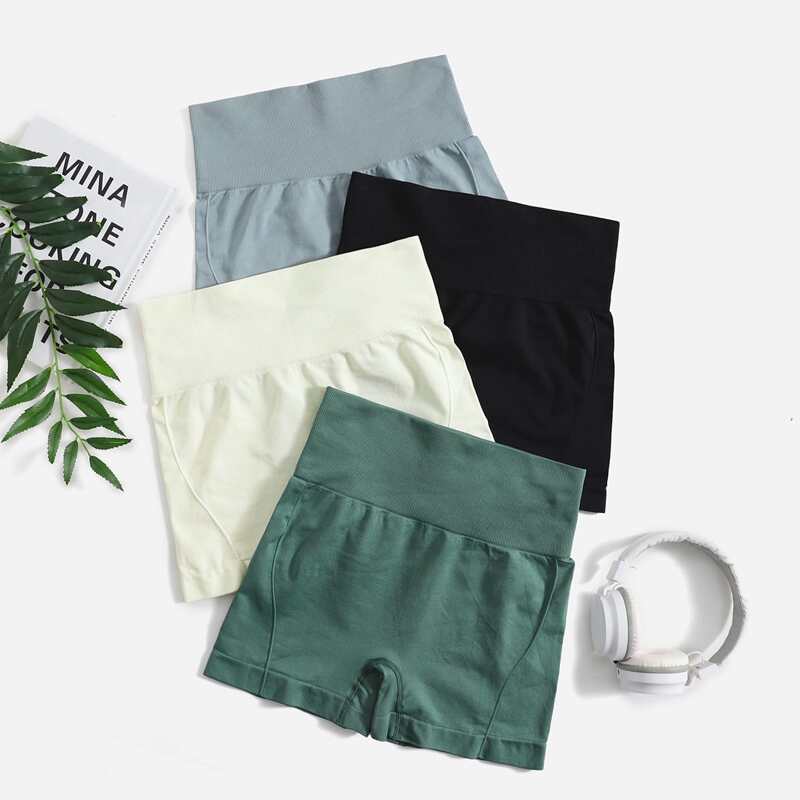 

4pcs Seamless Minimizes Bounce Sports Shorts, Multicolor