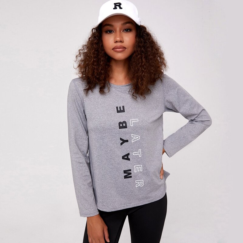 

Letter Graphic Sports Tee, Grey