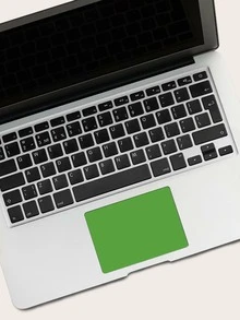 1sheet Plain Laptop Touchpad Sticker - Green - View 1