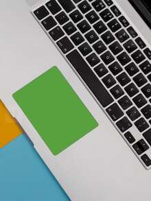 1sheet Plain Laptop Touchpad Sticker - Green - View 3