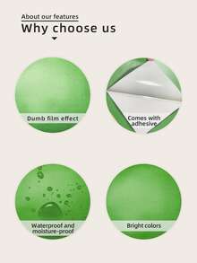 1sheet Plain Laptop Touchpad Sticker - Green - View 5