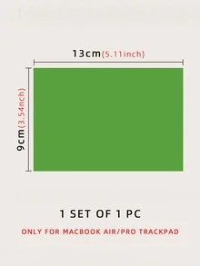 1sheet Plain Laptop Touchpad Sticker - Green - View 6