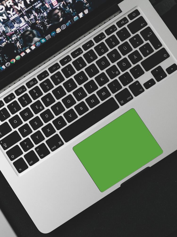 1sheet Plain Laptop Touchpad Sticker - Green - View 7