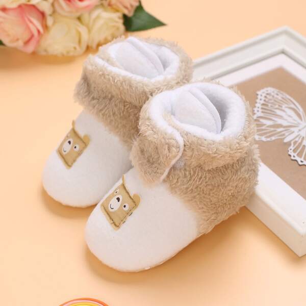 

Baby Two Tone Velcro Strap Flats, White