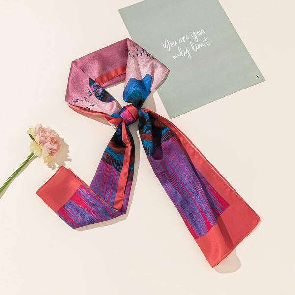 

Painting Print Twilly Scarf, Multicolor