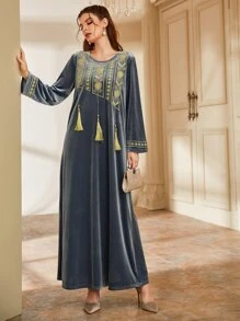 Al Najma 土耳其長袍和阿拉伯傳統長衫 - 灰色 - 查看 1