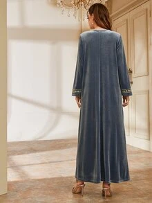 Al Najma 土耳其長袍和阿拉伯傳統長衫 - 灰色 - 查看 2