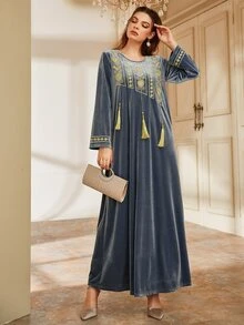 Al Najma 土耳其長袍和阿拉伯傳統長衫 - 灰色 - 查看 5