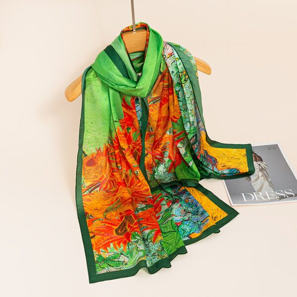 

Flower Print Scarf, Multicolor