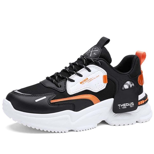 

Men Letter Patch Breathable Lace-up Front Sneakers, Multicolor
