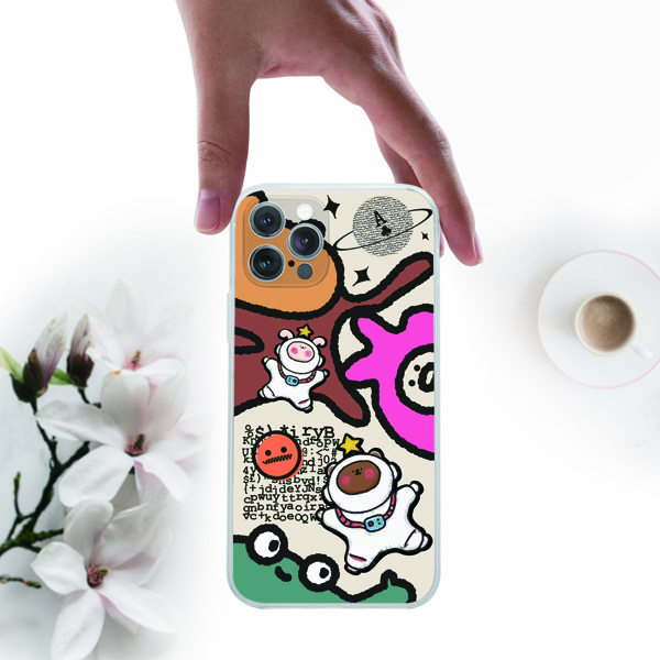 

Cartoon Graphic Phone Case, Multicolor