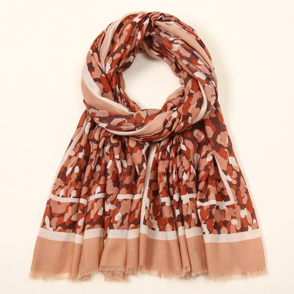 

Raw Trim Scarf, Pink