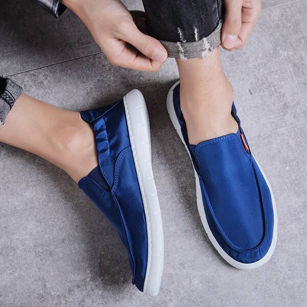

Men Minimalist Slip-On Loafers, Blue