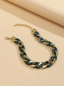 雙色鏈條樣式項鍊 - 彩色 - 查看 5