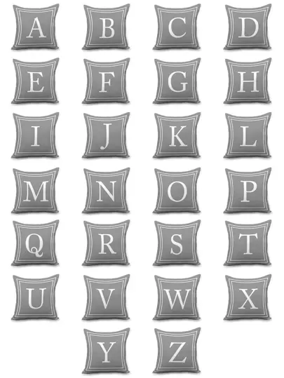 1入組字母圖案可水洗靠墊套不附帶墊芯適用於臥室客廳