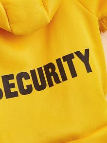 字母圖案寵物連身褲 - 黃色 - 查看 4