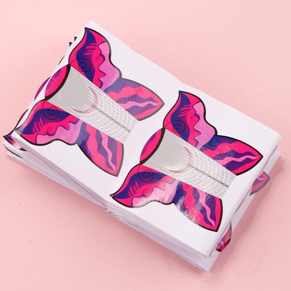 

100pcs Nail Extension Guide Paper Form, Multicolor