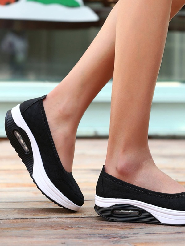 cushionaire slip on sneakers