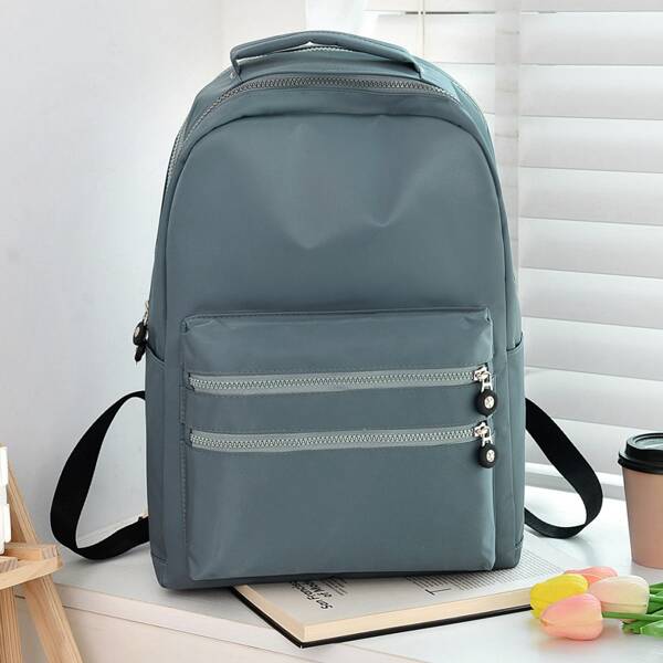 

Kids Double Zip Functional Backpack, Dusty blue