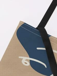 塗鴉圖案購物袋 - 彩色 - 查看 3