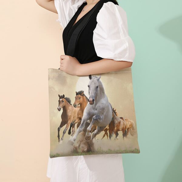 

Horse Graphic Shopper Bag, Multicolor