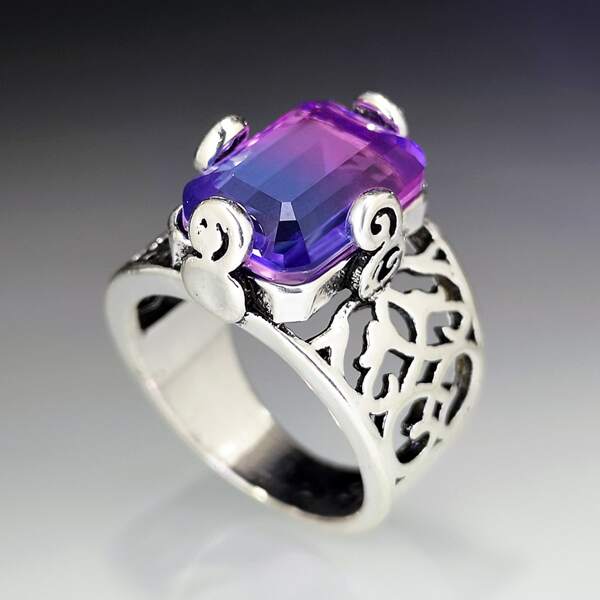 

Gemstone Decor Ring, Multicolor